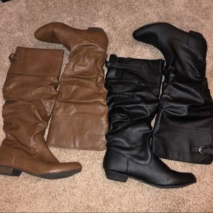 TWO PAIR OF Candie’s Knee High Boots | Size 8.5